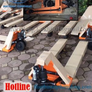 Xe kéo pallet Càng Hẹp Bánh đen Siêu Bền