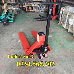 Xe Nâng Tay Gắn Cân điện Tử 2500kg